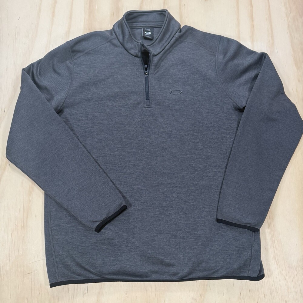 Oakley Pullover Mens Dark Gray 1/4 Zip Long Sleeve Athletic Performance Top XL